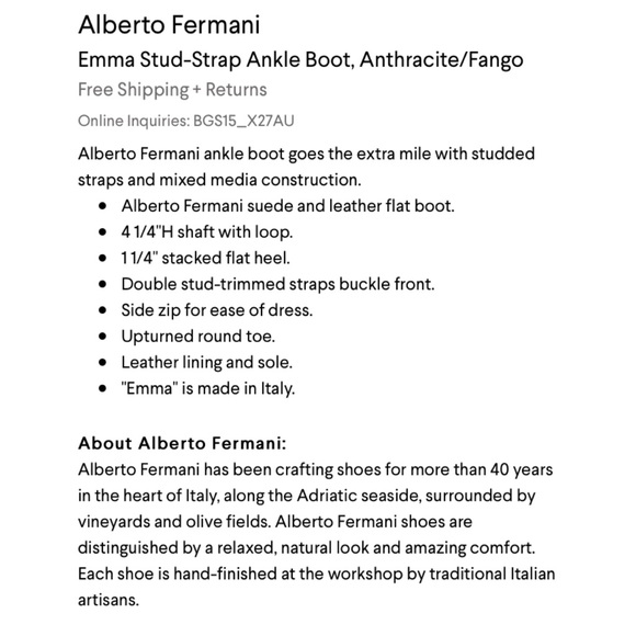 Alberto Fermani Stud Strap Gray Ankle Bootie 8 - Picture 8 of 8